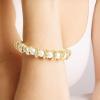 Martha Stewart Elegant Gold and Pearl Bracelet, 7 Inches For Women