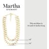 Martha Stewart Elegant Two Strand Gold and Pearl Necklace, 18 Inches For Women