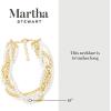 Martha Stewart Five Strand Pearl and Gold Ball Twisted Necklace In Gold For Women