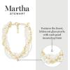 Martha Stewart Five Twisted Strand Pearl and Chain Necklace In Gold For Women