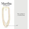 Martha Stewart Four Strand Pearl and Chain Necklace In Gold For Women