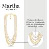 Martha Stewart Four Strand Pearl and Chain Necklace In Gold For Women