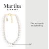 Martha Stewart Pearl and Crystal Necklace In Gold, 18 Inches For Women
