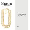 Martha Stewart Three Strand Pearl and Chain Necklace In Gold For Women