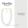 Martha Stewart Three Strand Pearl and Crystal Necklace In Gold, 18 Inches For Women