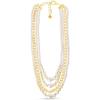 Martha Stewart Four Strand Pearl and Chain Necklace In Gold For Women