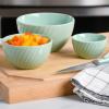 Martha Stewart Eagleson 3 Piece (3”, 4”, & 5”) Round Prep Mixing Bowl Set – Martha Blue(Martha Blue)