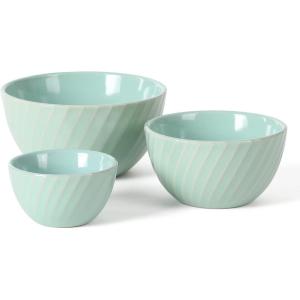 Martha Stewart Eagleson 3 Piece (3”, 4”, & 5”) Round Prep Mixing Bowl Set – Martha Blue(Martha Blue)