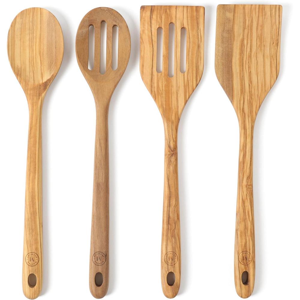 imageMartha Stewart Bainford 4Piece Wooden Kitchen Tool Set  Olive