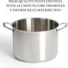 Martha Stewart Castelle 8-Quart 18/8 Stainless Steel Induction Safe Stock Pot w/Lid