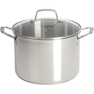 Martha Stewart Castelle 8-Quart 18/8 Stainless Steel Induction Safe Stock Pot w/Lid