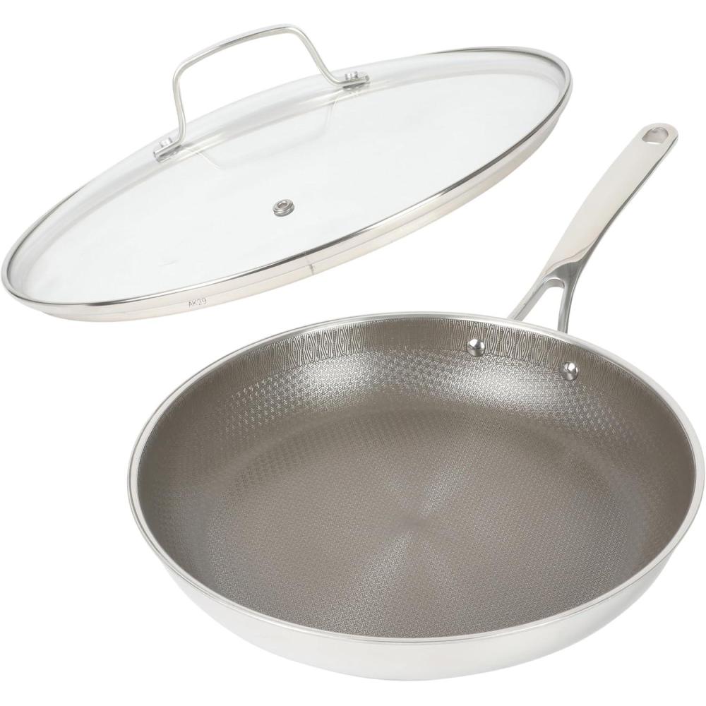 imageMartha Stewart 12 Piece Heavy Gauge Aluminum Hard Anodized Premium Nonstick Cookware Set Induction Safe Copper wBlack InteriorTriply Stainless 12 Pan