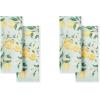 Martha Stewart Dual Purpose Kitchen Towel 2-Pack Set, Strie Medallion, 16″x28″(Lemon Whimsy)