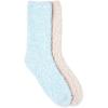 Martha Stewart Fuzzy Socks For Women – 2 Pairs – Warm And Cozy For Winter, Stocking Stuffer(Blue/Silver)