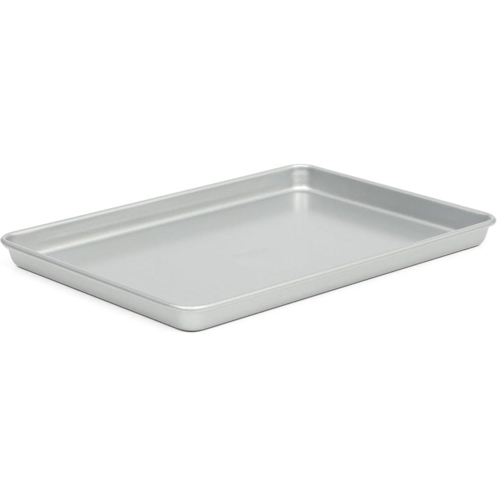 imageMartha Stewart Gallen 13 x 9 Inch Nonstick Carbon Steel Cookie Sheet  Teal Durable Baking Pan for Cookies Brownies ampamp RoastingSilver