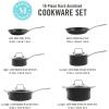 Martha Stewart Bosworth 10 Piece Hard Anodized Nonstick Aluminum Cookware Set – Black(Cookware Set)
