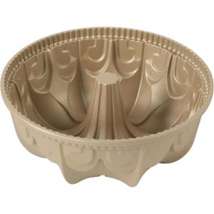 Martha Stewart Dunelle 10.75″ Heart‑Shaped Cake Mold — Cast Aluminum Nonstick Bundt Pan — Easy Release, Oven‑Safe to 450°F(Champagne Gold)