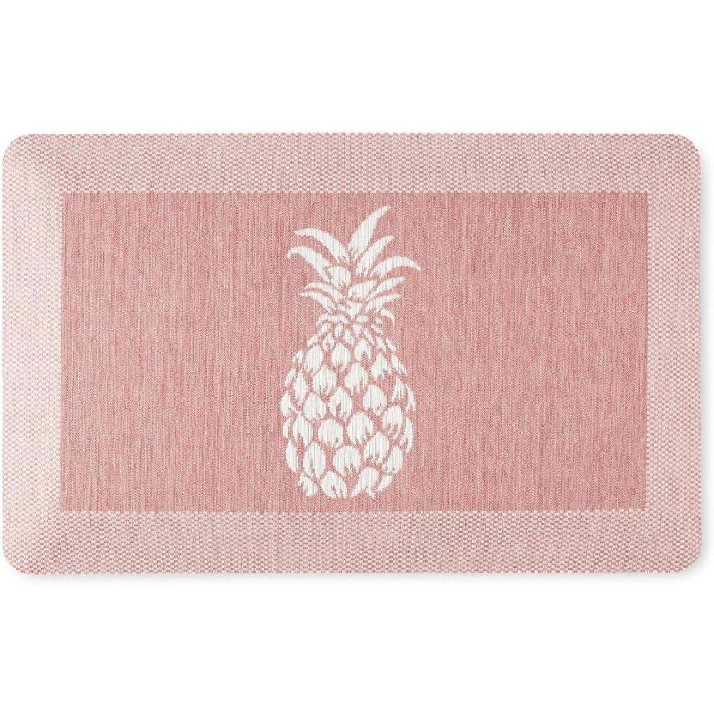 image:imageMartha Stewart Aloha Modern Pineapple AntiFatigue AirInfused Kitchen Mat Spice Red 196quotx39quotSpice Red