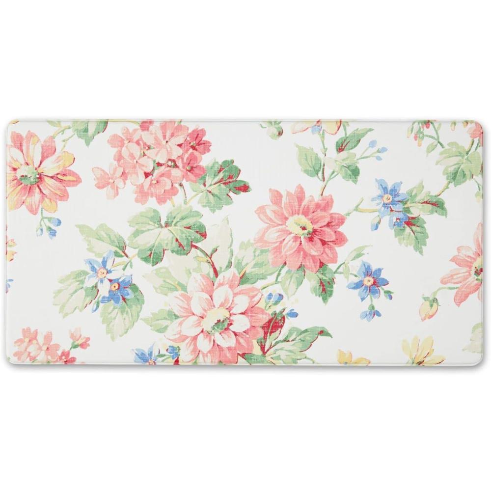 image:imageMartha Stewart Bloomfield Lots of Lemons AntiFatigue Kitchen Mat WhiteYellow 18quotx48quotIvoryBlush