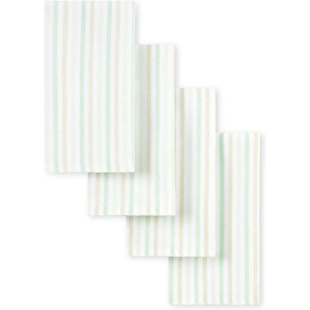 image:imageMartha Stewart Daisy Stripe Napkin Set 4Pack Green 19quotx19quotMint