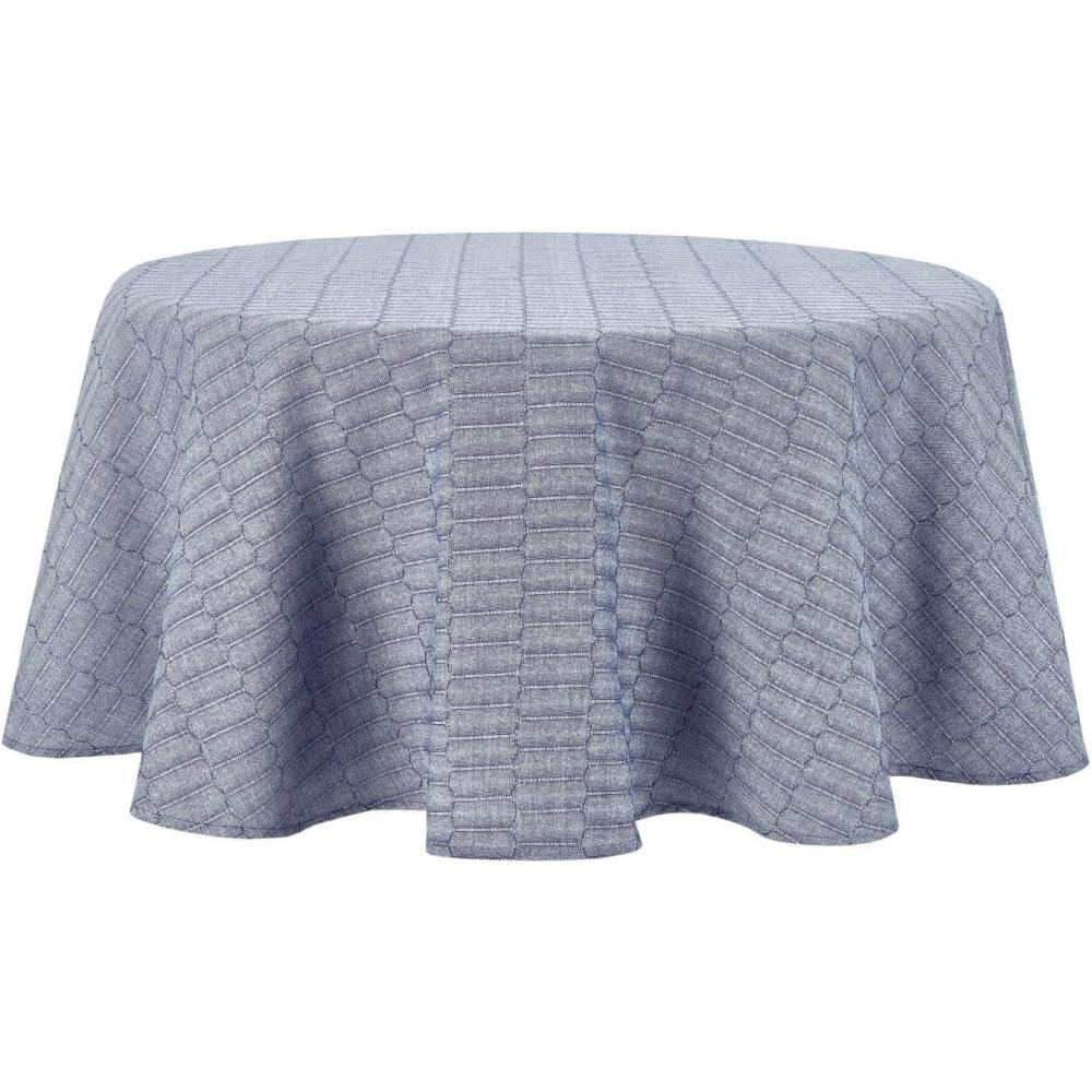 image:imageMartha Stewart Honeycomb Modern Farmhouse Tablecloth Blue 70quot RoundBlue