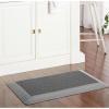 MARTHA STEWART Mira Modern Heathered Solid Anti-Fatigue Air-Infused Kitchen Mat, Black, 19.6″x39″