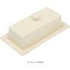 Martha Stewart Broadbrook Stoneware Butter Dish with Lid, Rectangular Covered Butter Keeper, 8.1 x 4.4 x 3 Inches, Classic Cream Glaze, Dishwasher Safe Ceramic Storage for Counter or Table