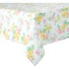 Martha Stewart Amber Floral Polyester Cotton Rectangle Tablecloth Single Pack, Blue/Green, 60″x102″(Petal Pink)