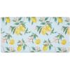 Martha Stewart Bloomfield Lots of Lemons Anti-Fatigue Kitchen Mat, White/Yellow, 18″x48″(Light Blue/Yellow)