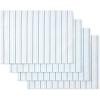 Martha Stewart Daisy Stripe Placemat Set 4-Pack, Grey/Yellow, 13″x17.5″(Blue)
