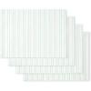 Martha Stewart Daisy Stripe Placemat Set 4-Pack, Grey/Yellow, 13″x17.5″(Mint)