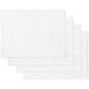 Martha Stewart Honeycomb Modern Farmhouse Reversible Placemat 4-Pack Set, White, 13″x17.5″(White)
