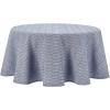 Martha Stewart Honeycomb Modern Farmhouse Tablecloth, Blue, 70″ Round(Blue)