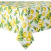 Martha Stewart Lots of Lemons Tablecloth Single Pack, White/Yellow, 60″x84″(84″ x 60″ (Rectangular))