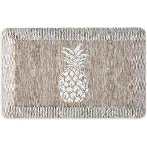 Martha Stewart Aloha Modern Pineapple Anti-Fatigue Air-Infused Kitchen Mat, Spice Red, 19.6″x39″(Coffee Brown)