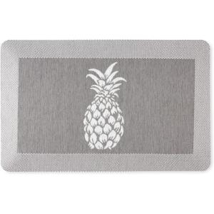 Martha Stewart Aloha Modern Pineapple Anti-Fatigue Air-Infused Kitchen Mat, Spice Red, 19.6″x39″(Grey)