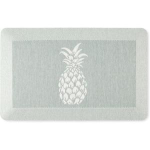 Martha Stewart Aloha Modern Pineapple Anti-Fatigue Air-Infused Kitchen Mat, Spice Red, 19.6″x39″(Mint Green)