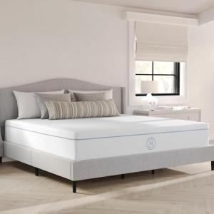 Martha Stewart SleepComplete Twin Mattress in a Box, Firm Pocket Spring and Foam Hybrid Mattress, Dual-Action Cooling, 5-Way Zoning, Coolweave Cover, 12 “, White(King)