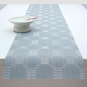Martha by Martha Stewart | Chilewich Coverlet Table Runner in Abalone – Easy Care Woven Textile – Indoor/Outdoor – Stain/Fade Resistant – 14″ x 72″(Sea)