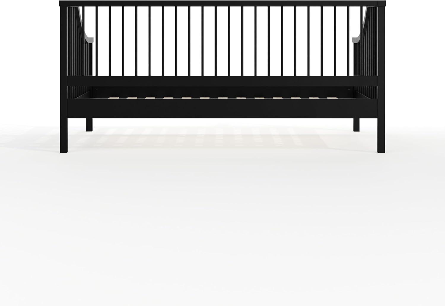 image:imageMartha Stewart Neely Platform Daybed with Wood Spindles Solid Wood Frame No Box Spring Needed Twin Size BlackBlack