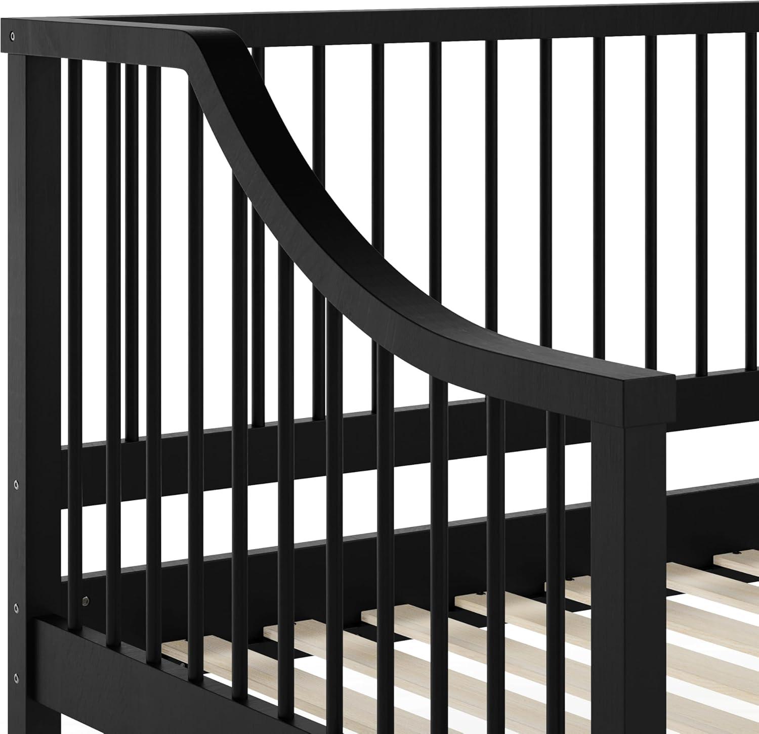 image:imageMartha Stewart Neely Platform Daybed with Wood Spindles Solid Wood Frame No Box Spring Needed Twin Size BlackBlack