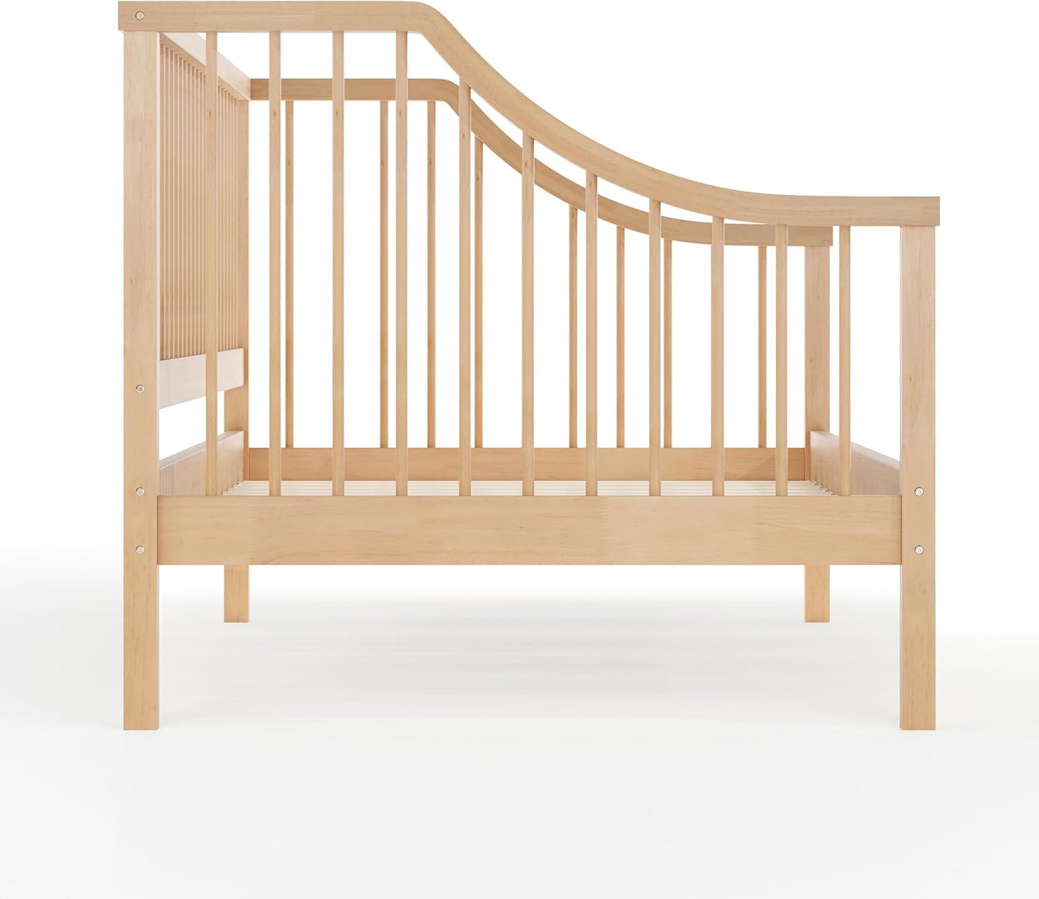 image:imageMartha Stewart Neely Platform Daybed with Wood Spindles Solid Wood Frame No Box Spring Needed Twin Size BlackLight Beech