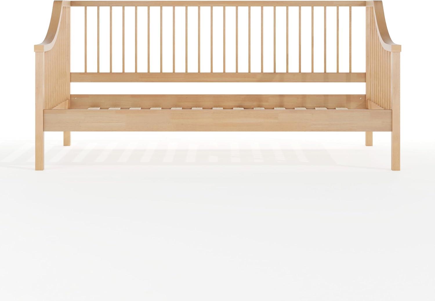 image:imageMartha Stewart Neely Platform Daybed with Wood Spindles Solid Wood Frame No Box Spring Needed Twin Size BlackLight Beech