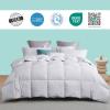 Martha Stewart 240 Thread Count White Goose Down and Feather Comforter – All Season Warmth Duvet Insert with Corner Tabs Made in USA – King Size(Full/Queen)