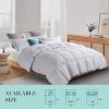 Martha Stewart 240 Thread Count White Goose Down and Feather Comforter – All Season Warmth Duvet Insert with Corner Tabs Made in USA – King Size(Full/Queen)
