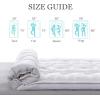 Martha Stewart 3 Inch White Down Feather Mattress Topper – King Size Fluffy White Feather Bed Topper 100% Cotton Cover Fabric Ultra Soft Pillow Top Featherbed for Bedroom（78″ x 80″）(Queen)
