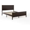 Martha Stewart Corbin Solid Wood Platform Bed with Wooden Headboard and Footboard, Wood Slat Foundation, No Box Spring Needed, King, Brown Gray(Dark Brown)