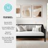 Martha Stewart Neely Platform Daybed with Wood Spindles, Solid Wood Frame, No Box Spring Needed, Twin Size, Black(Black)