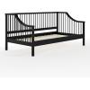 Martha Stewart Neely Platform Daybed with Wood Spindles, Solid Wood Frame, No Box Spring Needed, Twin Size, Black(Black)
