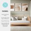 Martha Stewart Neely Platform Daybed with Wood Spindles, Solid Wood Frame, No Box Spring Needed, Twin Size, Black(Light Beech)